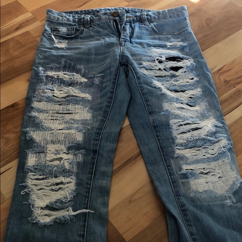 Blank NYC Galaxy Distressed patch jeans